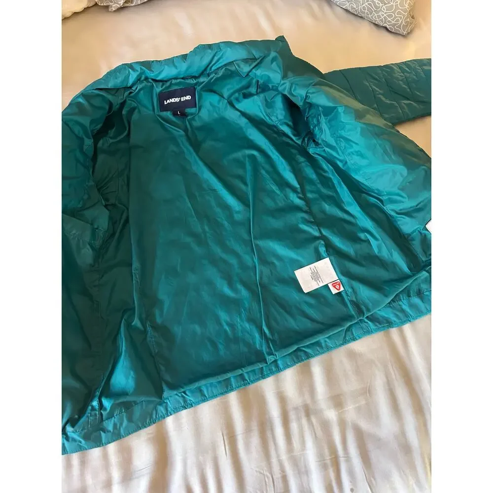 Lands end teal jacket size 7
